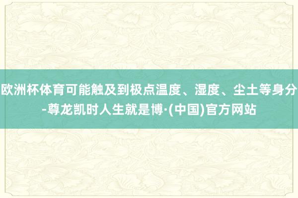 欧洲杯体育可能触及到极点温度、湿度、尘土等身分-尊龙凯时人生就是博·(中国)官方网站