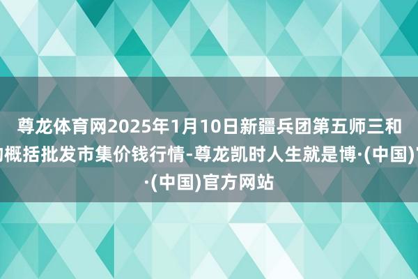 尊龙体育网2025年1月10日新疆兵团第五师三和农副产物概括批发市集价钱行情-尊龙凯时人生就是博·(中国)官方网站