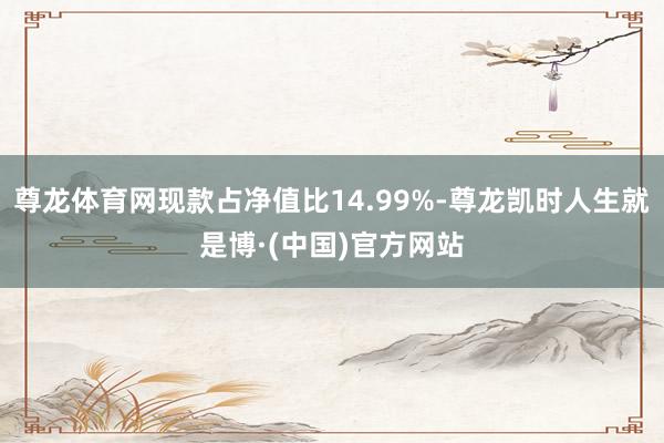 尊龙体育网现款占净值比14.99%-尊龙凯时人生就是博·(中国)官方网站