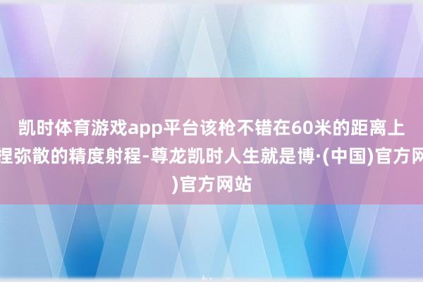 凯时体育游戏app平台该枪不错在60米的距离上保捏弥散的精度射程-尊龙凯时人生就是博·(中国)官方网站