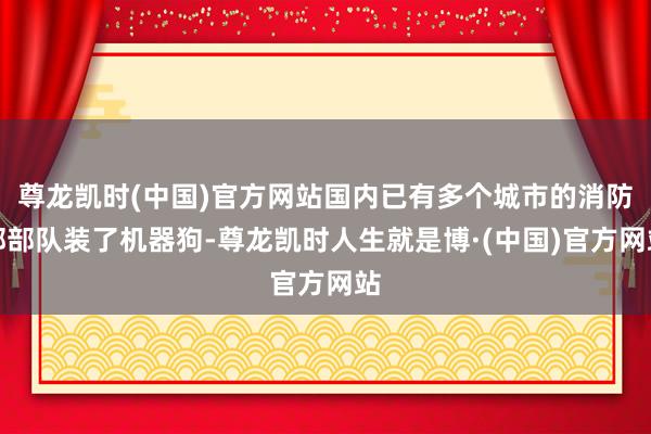 尊龙凯时(中国)官方网站国内已有多个城市的消防部部队装了机器狗-尊龙凯时人生就是博·(中国)官方网站