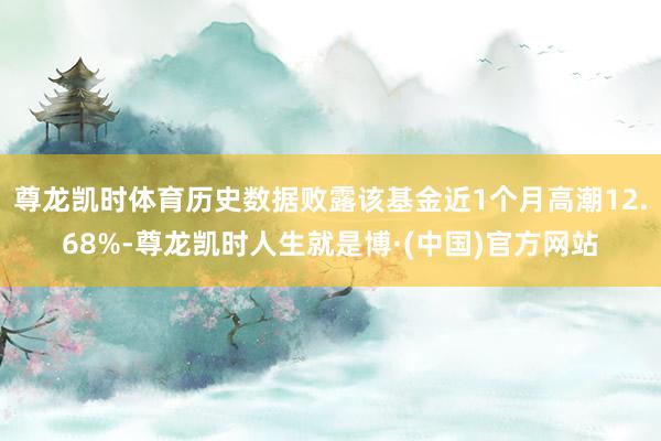 尊龙凯时体育历史数据败露该基金近1个月高潮12.68%-尊龙凯时人生就是博·(中国)官方网站