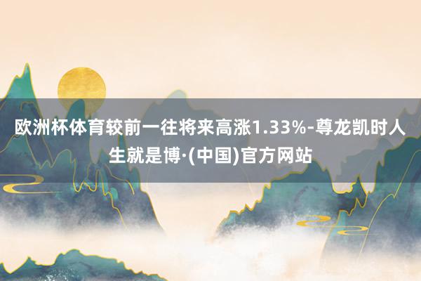 欧洲杯体育较前一往将来高涨1.33%-尊龙凯时人生就是博·(中国)官方网站