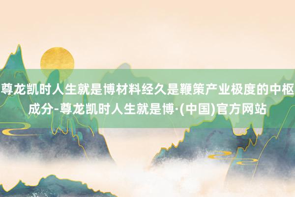 尊龙凯时人生就是博材料经久是鞭策产业极度的中枢成分-尊龙凯时人生就是博·(中国)官方网站