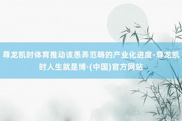 尊龙凯时体育推动该愚弄范畴的产业化进度-尊龙凯时人生就是博·(中国)官方网站
