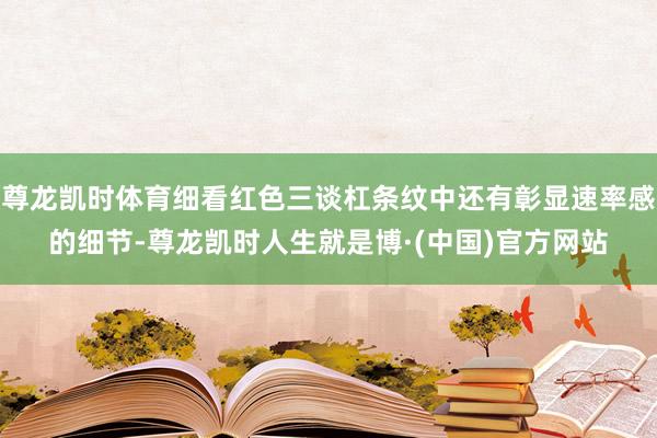 尊龙凯时体育细看红色三谈杠条纹中还有彰显速率感的细节-尊龙凯时人生就是博·(中国)官方网站