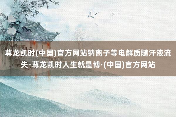 尊龙凯时(中国)官方网站钠离子等电解质随汗液流失-尊龙凯时人生就是博·(中国)官方网站