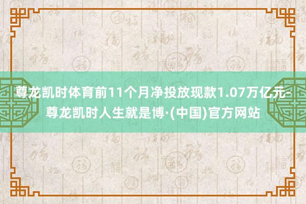 尊龙凯时体育前11个月净投放现款1.07万亿元-尊龙凯时人生就是博·(中国)官方网站